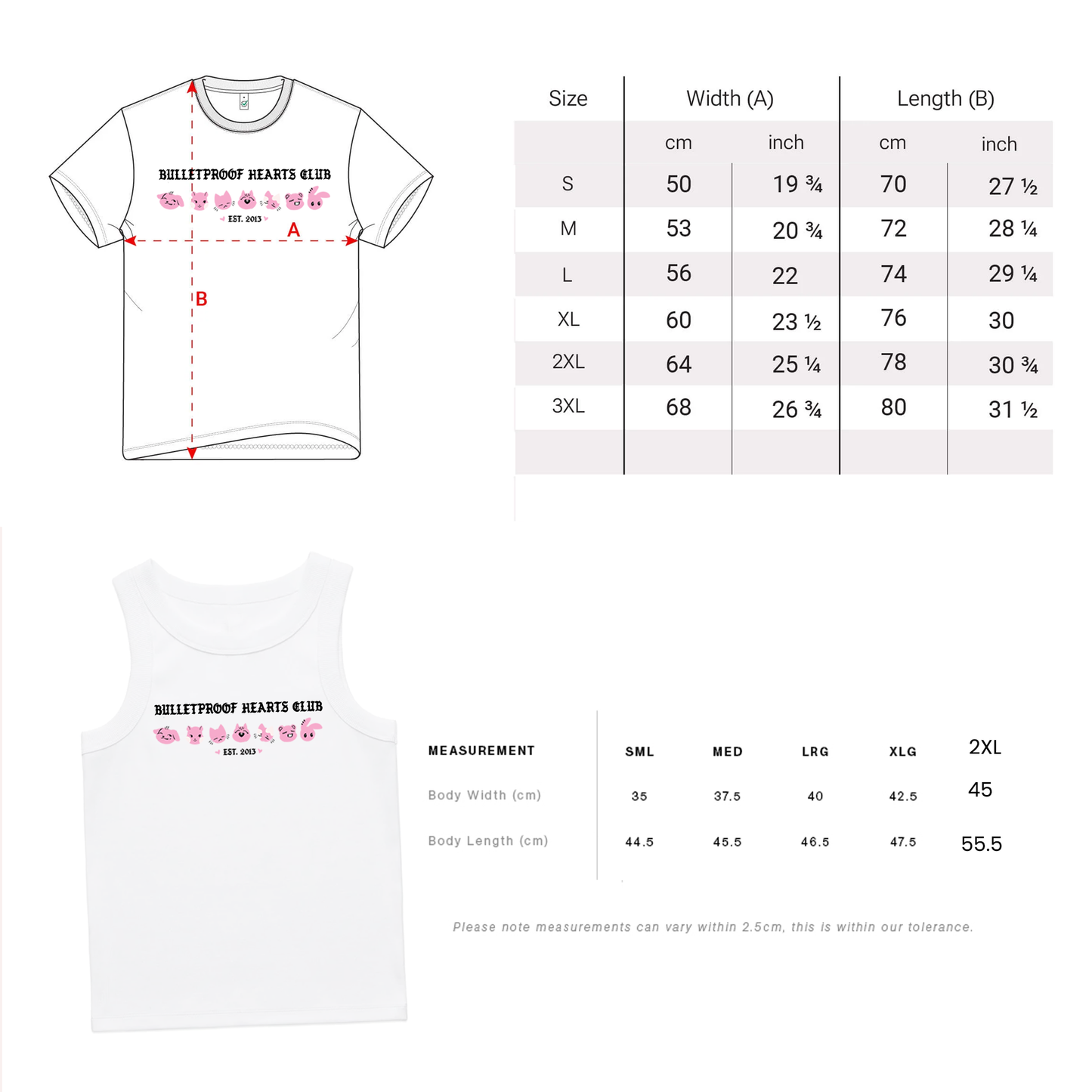 Bulletproof Hearts Club Tank