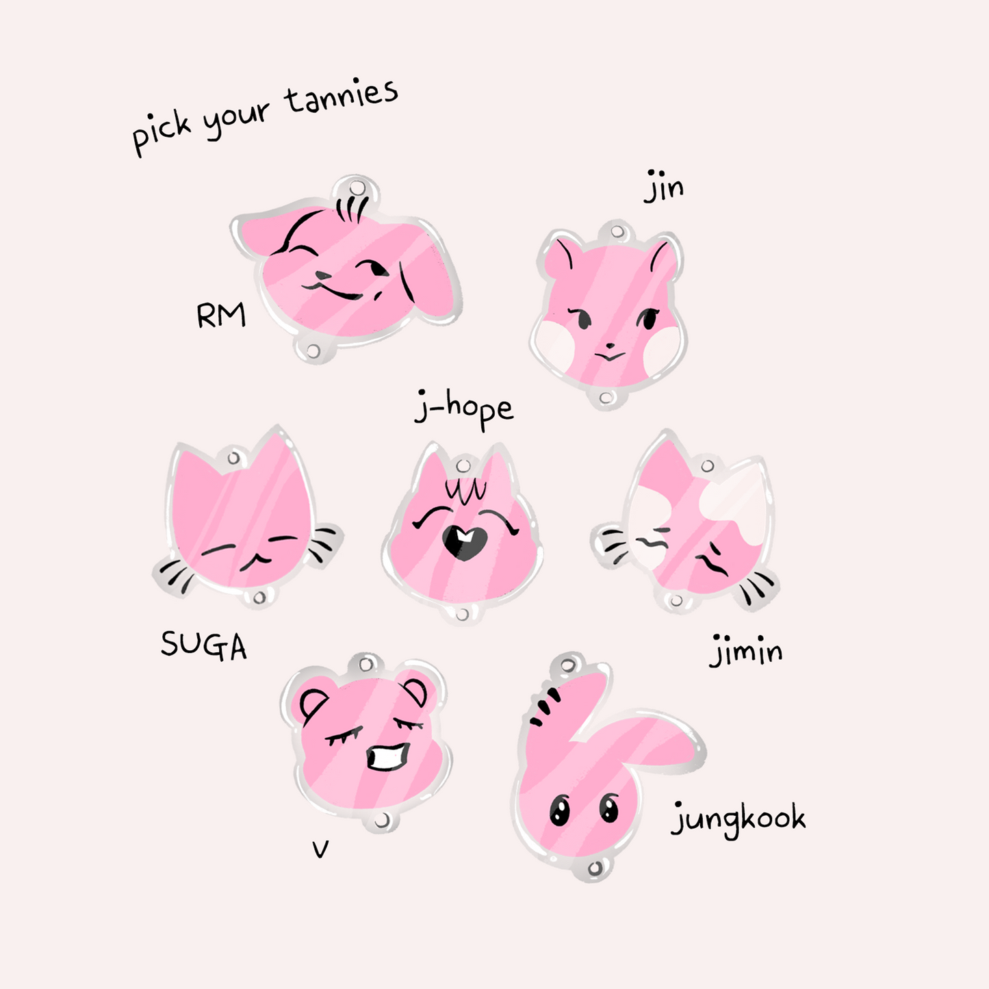 Bangtanimal Charms
