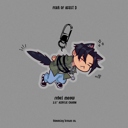 Rebel Meow Keychain
