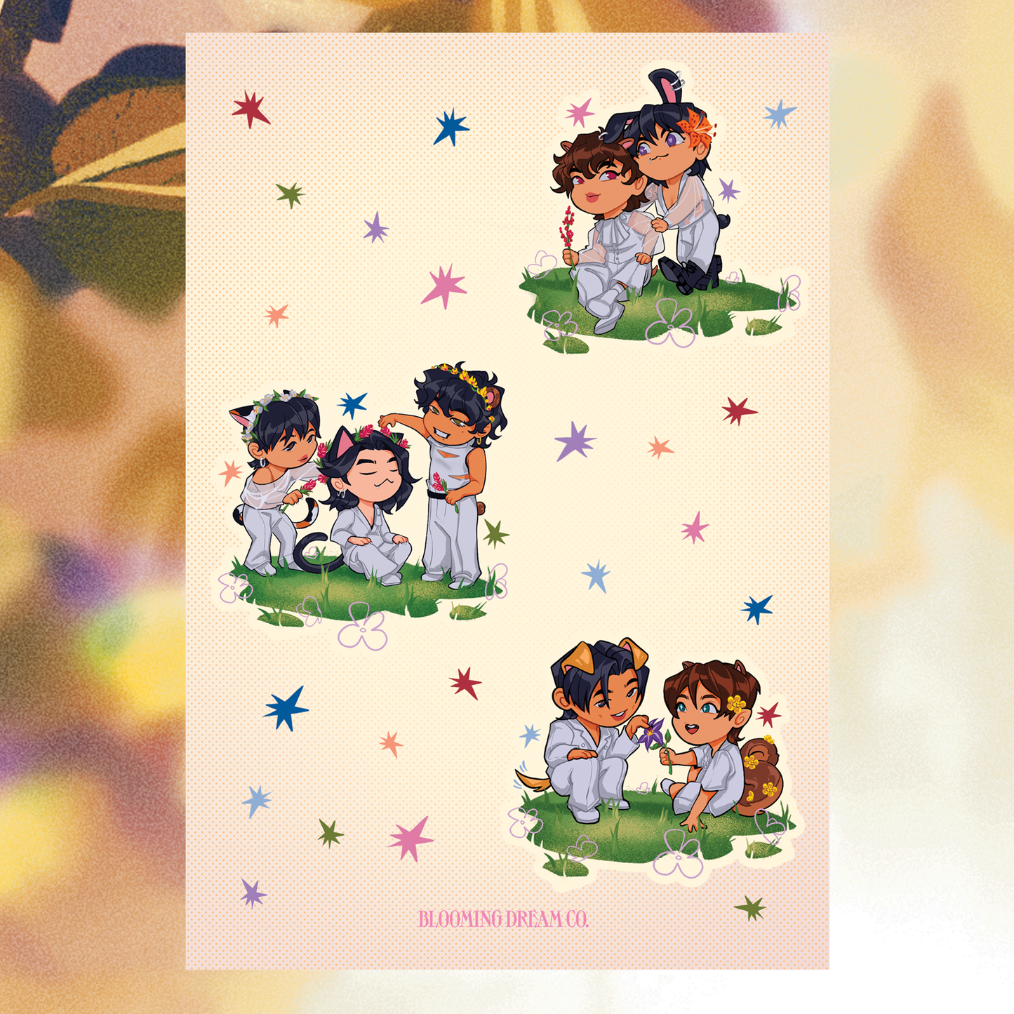 OT7 Flower Sticker Sheet