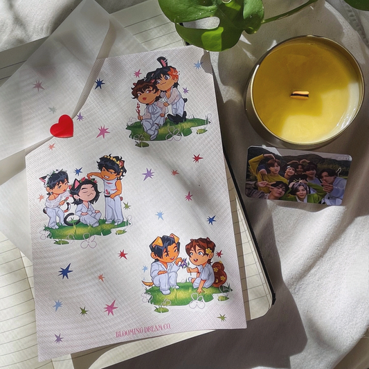 OT7 Flower Sticker Sheet
